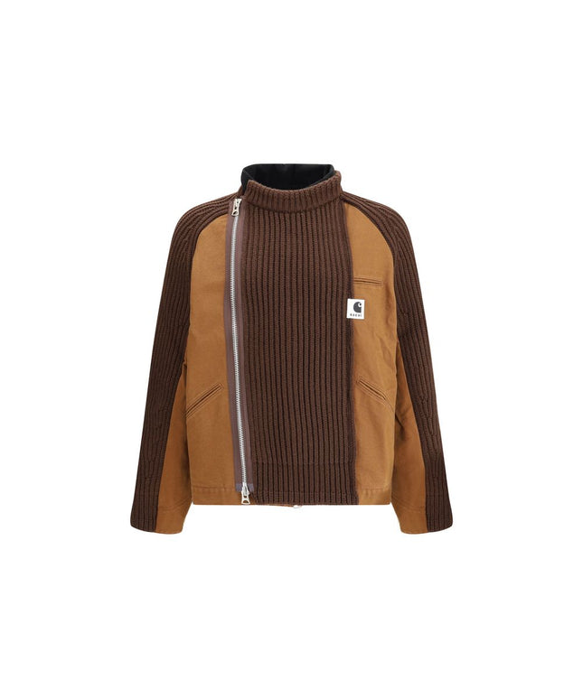 WIP Washed Duck x Wool Knit Jacket by Sacai x Carhartt