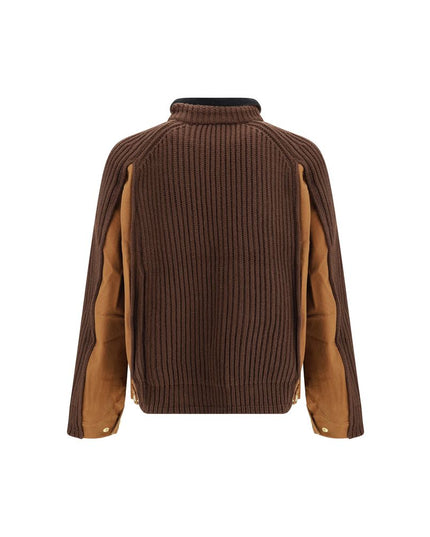 WIP Washed Duck x Wool Knit Jacket by Sacai x Carhartt
