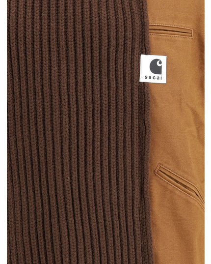 WIP Washed Duck x Wool Knit Jacket by Sacai x Carhartt