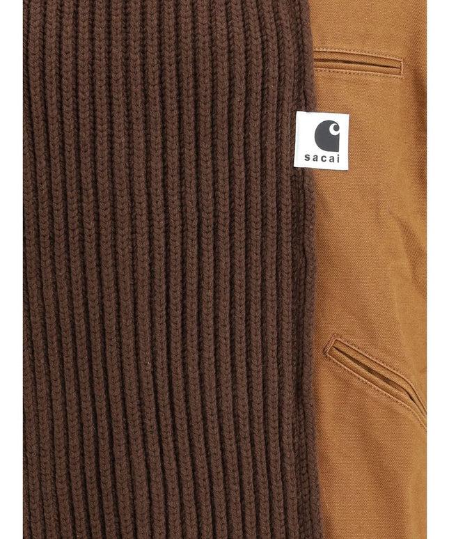 WIP Washed Duck x Wool Knit Jacket by Sacai x Carhartt
