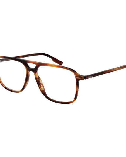 Ermenegildo Zegna Brown Men Glasses Frame