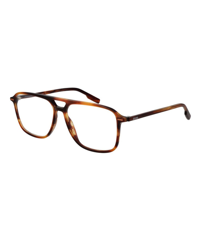 Ermenegildo Zegna Brown Men Glasses Frame