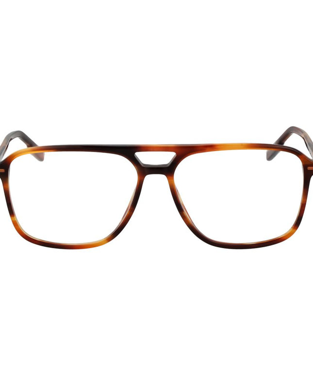 Ermenegildo Zegna Brown Men Glasses Frame