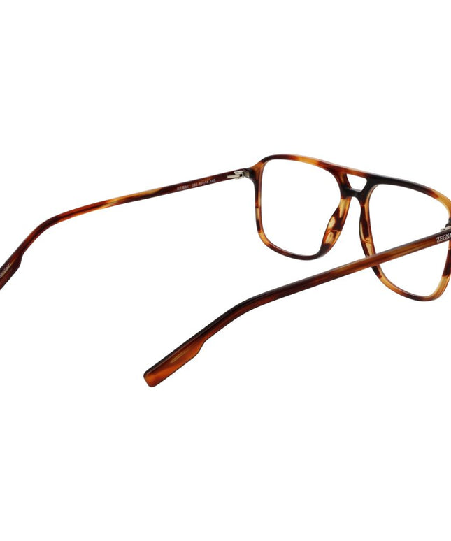 Ermenegildo Zegna Brown Men Glasses Frame
