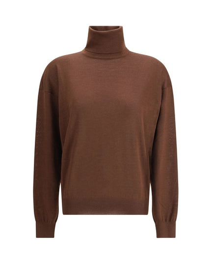 Saint Laurent Turtleneck Pullover in Cashmere, Wool, and Silk