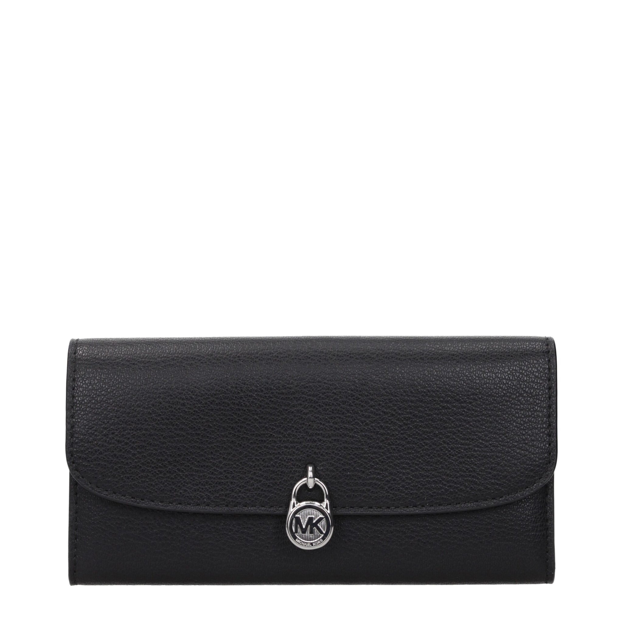 Michael Kors Black Leather Wallets