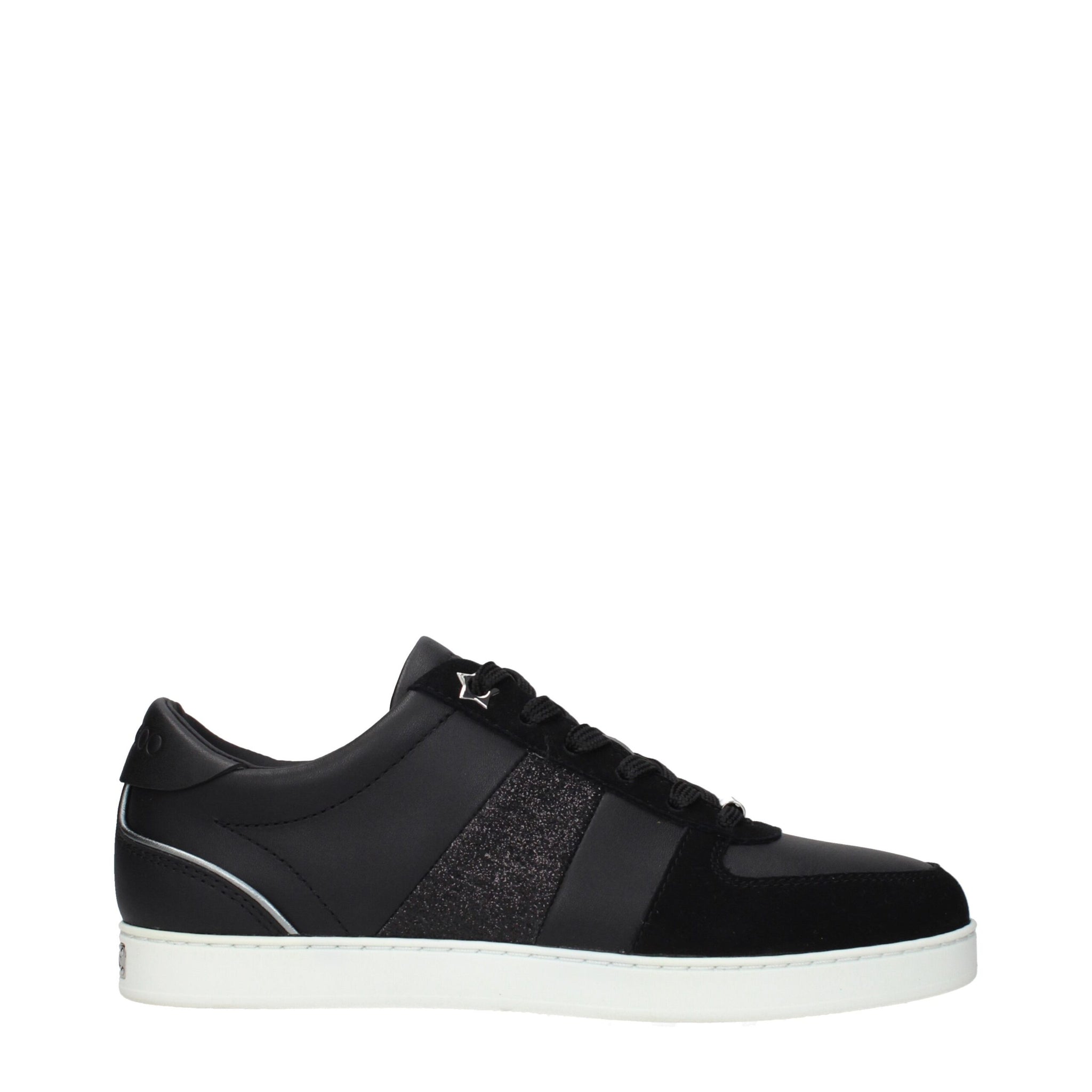 Jimmy Choo Black Leather Low Tops