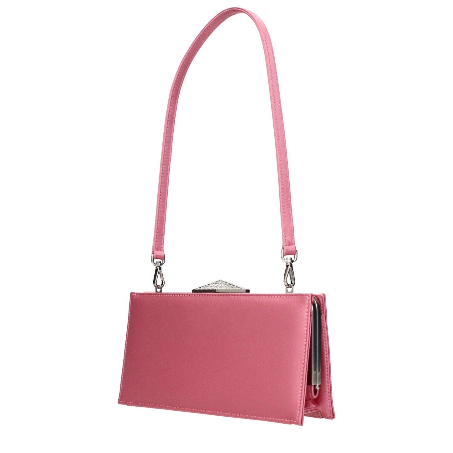 Jimmy Choo Pink Satin Clutch Bags