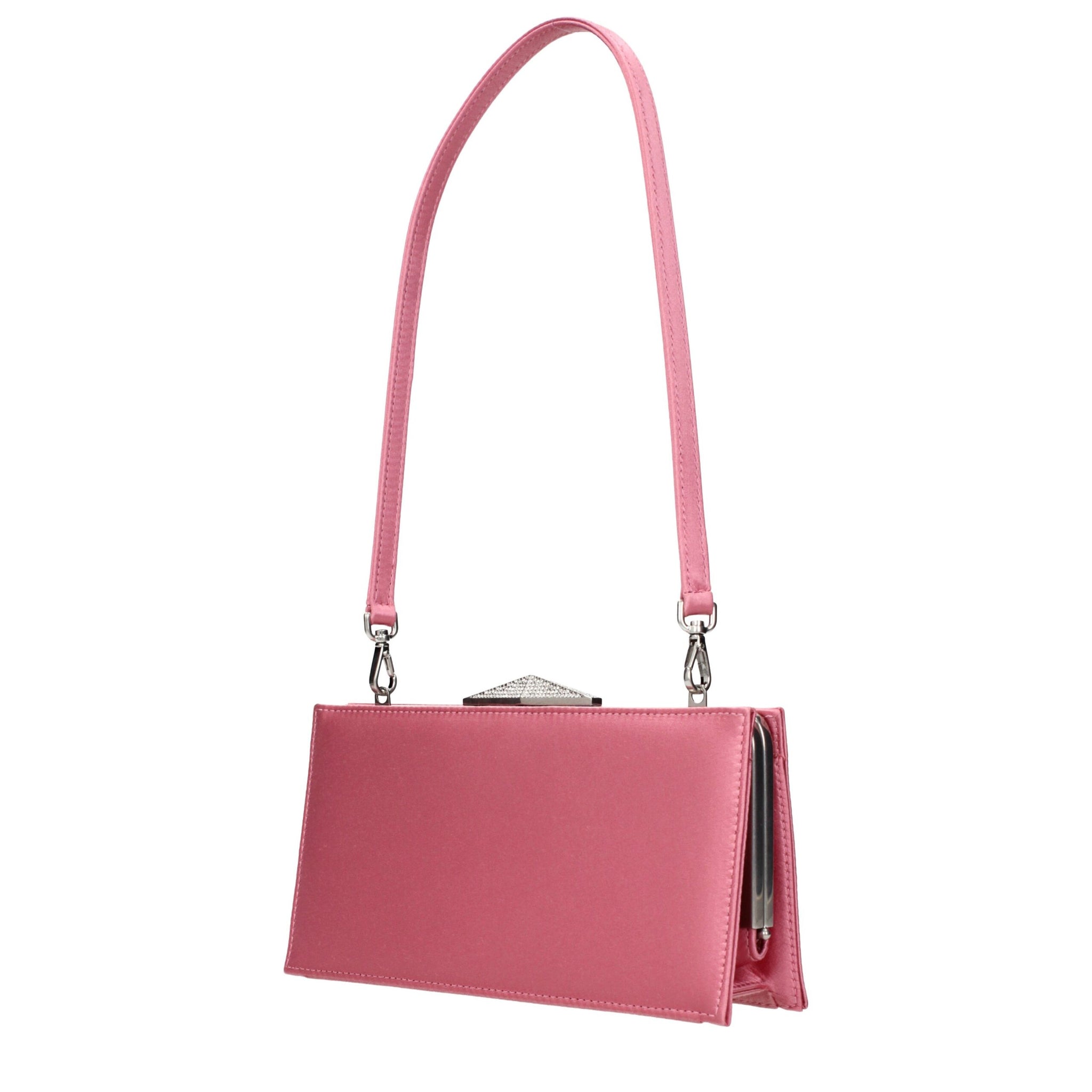 Jimmy Choo Pink Satin Clutch Bags