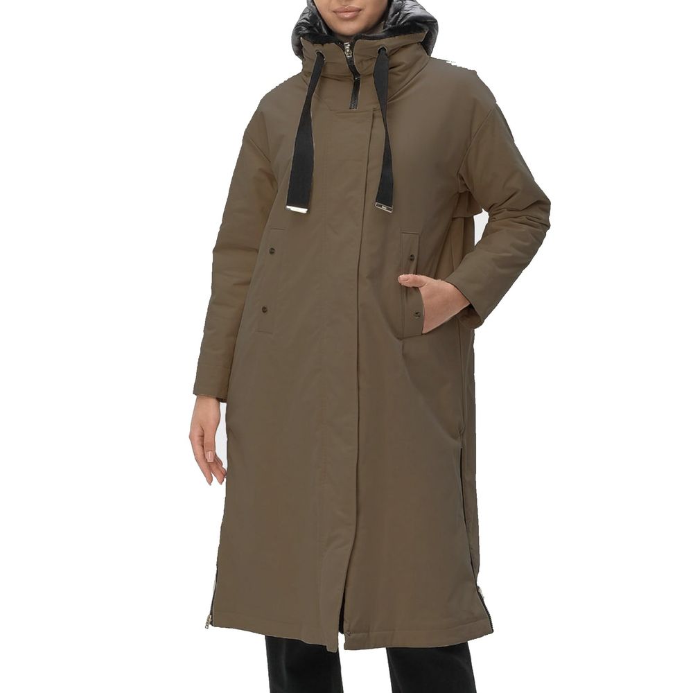 Herno Fur Lining Midi Parka Coat