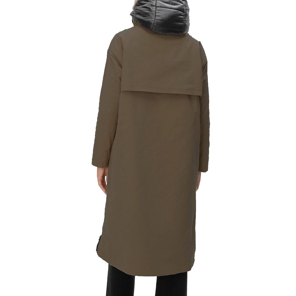 Herno Fur Lining Midi Parka Coat