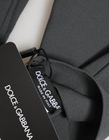 Dolce & Gabbana Dark Gray Viscose Elbow Length Mitten Men Gloves