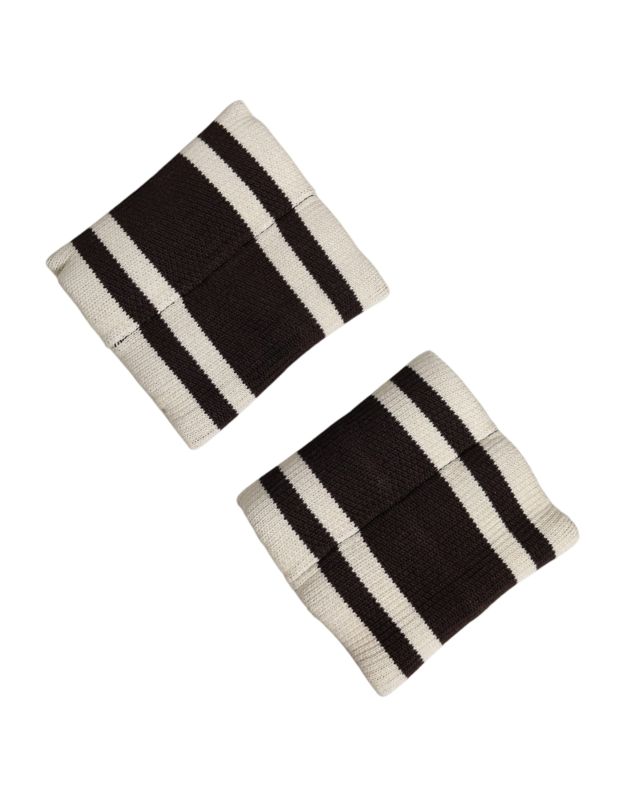 Dolce & Gabbana Black White DG Logo Cotton 1 Pair  Wristband