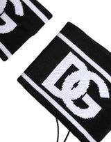 Dolce & Gabbana Black White DG Logo Cotton 1 Pair One Wristband