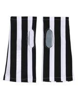 Dolce & Gabbana Black White Nylon Fingerless Wrist Length Gloves