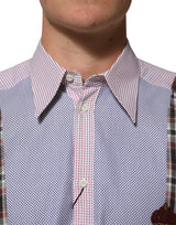 Dolce & Gabbana Multicolor Cotton Collared Checkered Shirt