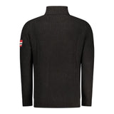 Norway 1963 Black Wool Men Sweater
