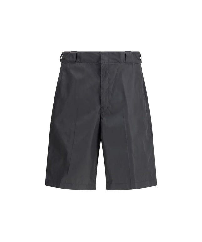 Prada Black Recycled Polyamide Bermuda Shorts