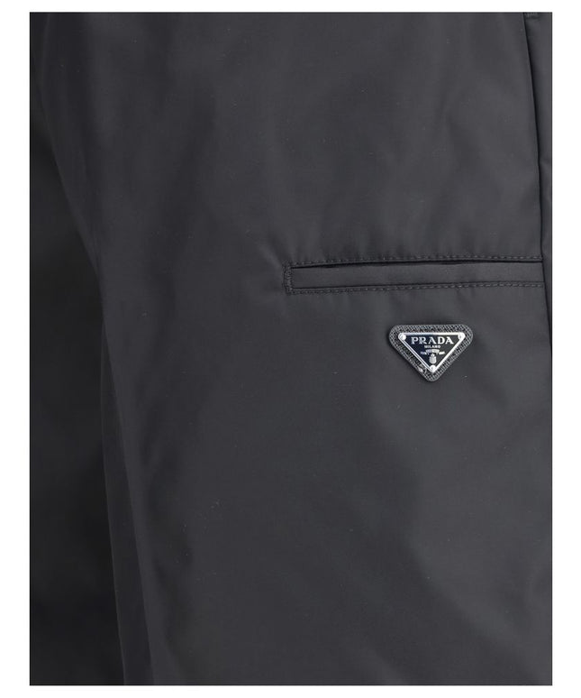 Prada Black Recycled Polyamide Bermuda Shorts