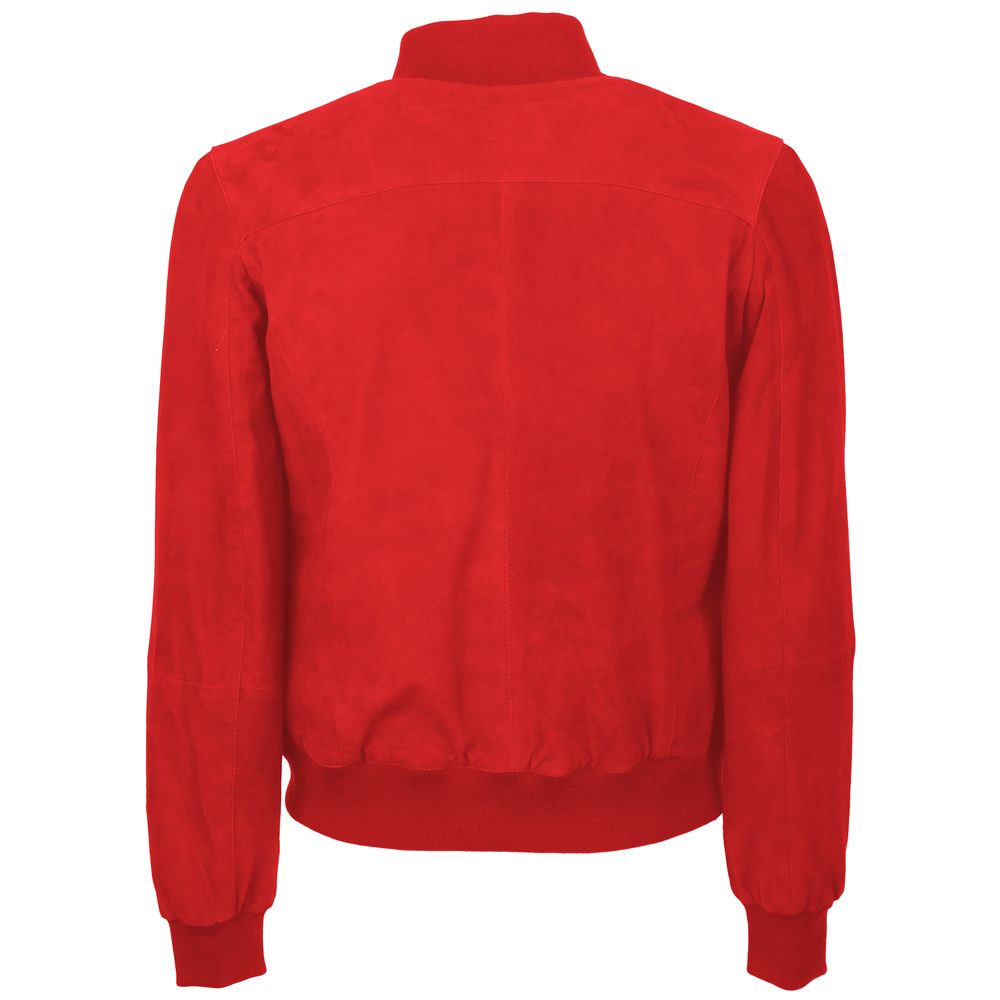 Emilio Romanelli Red Calfskin Jackets & Coat