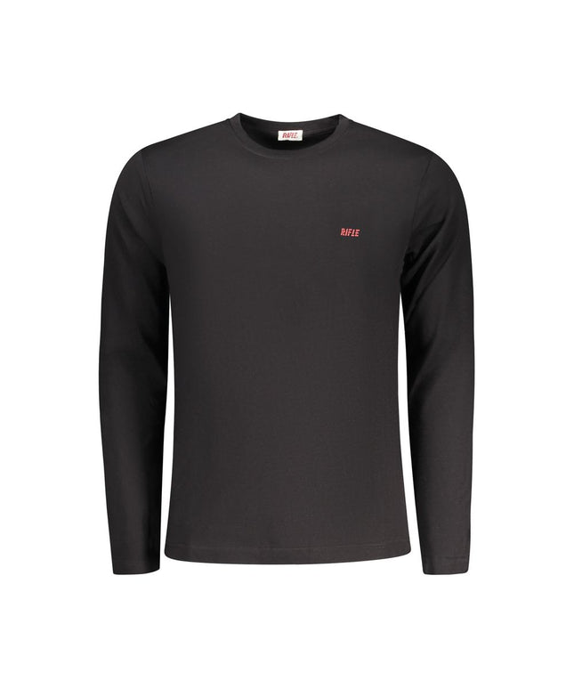 Rifle Black Cotton Men T-Shirt