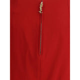 Saint Laurent Satin Pencil Skirt
