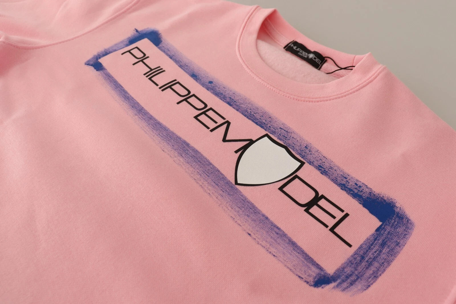 Philippe Model Pink Printed Long Sleeves Pullover Sweater