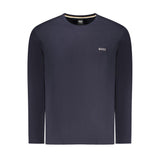 Hugo Boss Blue Cotton Men Sweater