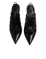 Dolce & Gabbana Leather High Heels Slingback Shoes