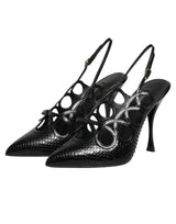 Dolce & Gabbana Leather High Heels Slingback Shoes