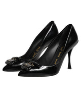Dolce & Gabbana Black Bag Embellished Heels Pumps Shoes