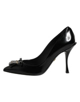Dolce & Gabbana Black Bag Embellished Heels Pumps Shoes