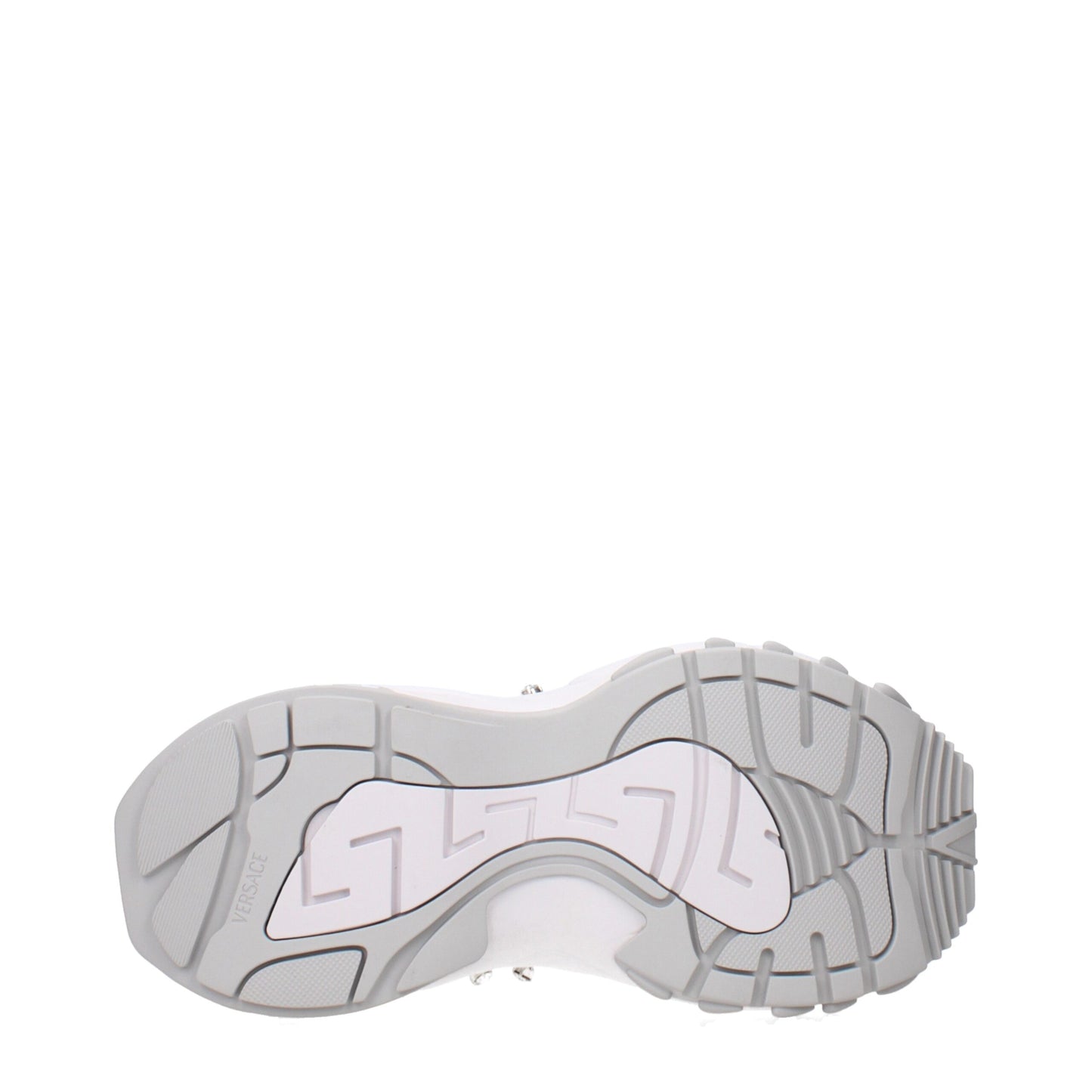 Versace White Fabric Chunky Sneakers