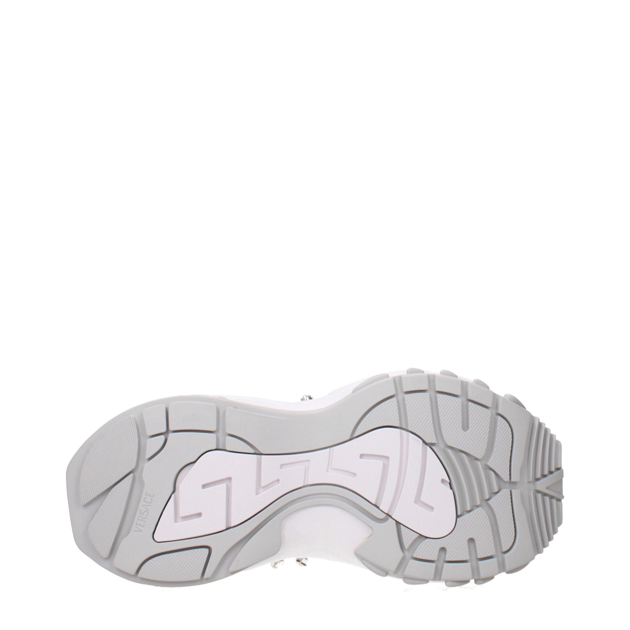 Versace White Fabric Chunky Sneakers