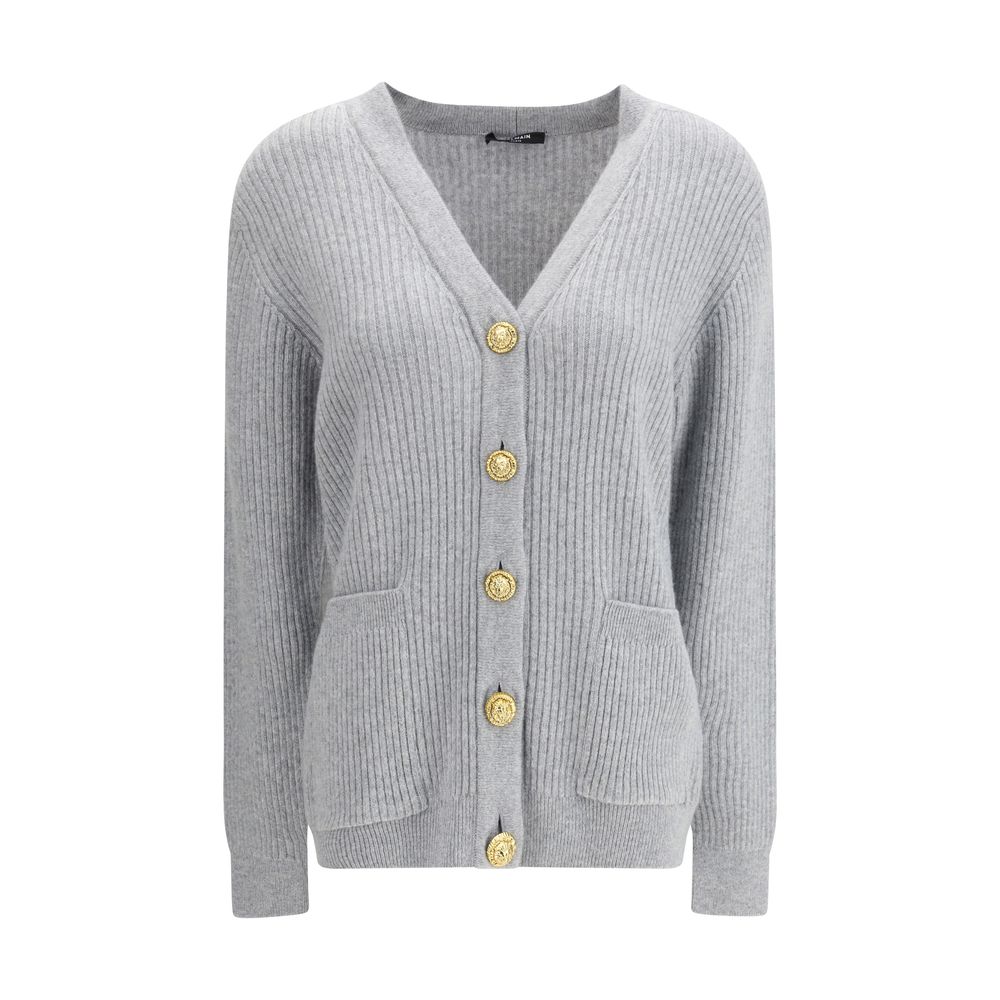 Balmain Long Cashmere Cardigan with buttons