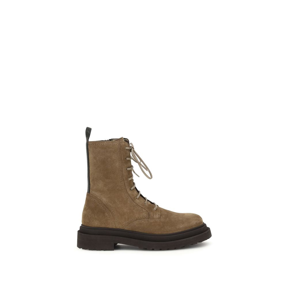 Brunello Cucinelli Suede lace-up Ankle Boots