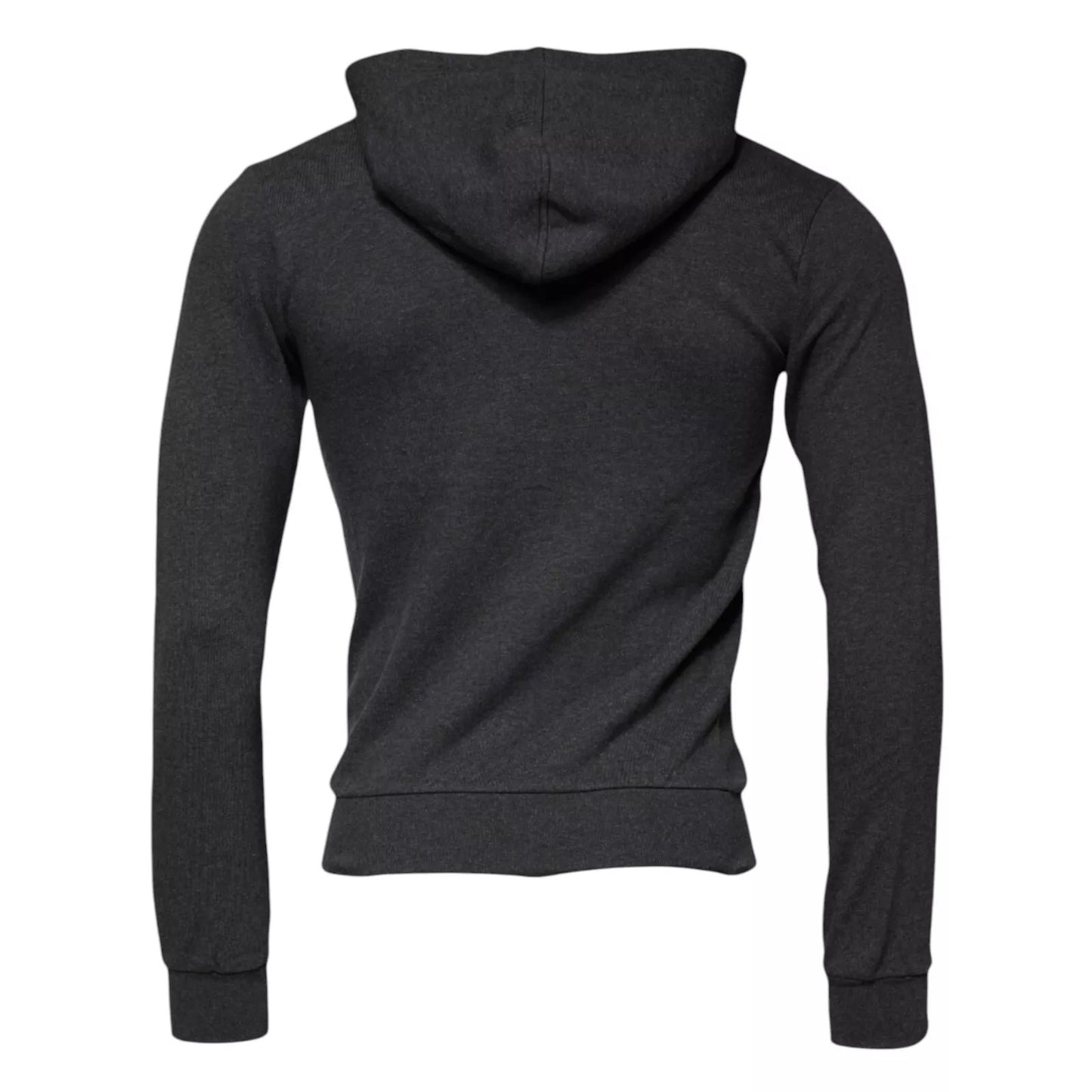 Dolce & Gabbana Gray Logo Full Zip Hooded Sweatshirt Sweater