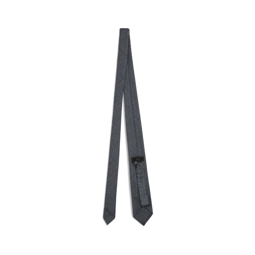 Brioni Gray Wool Tie