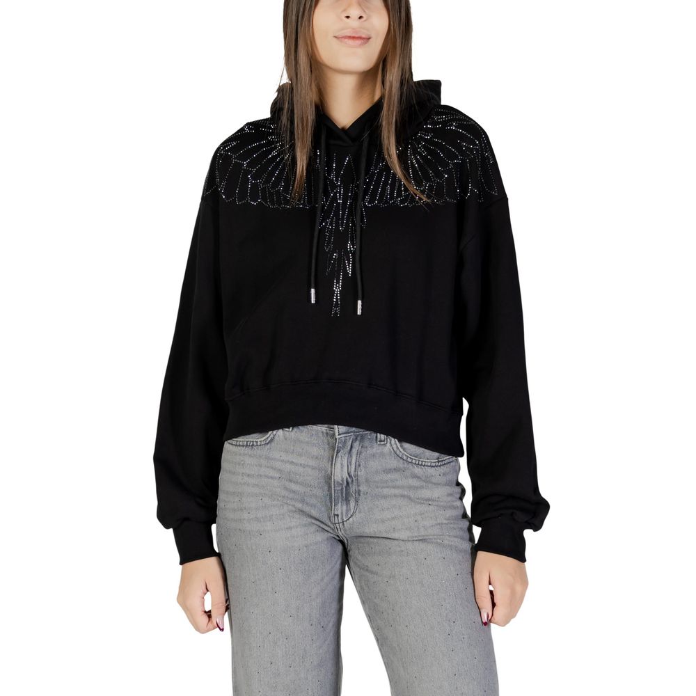 County of Milan Black Cotton Hoodie