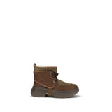 UGG Brown Leather Lace-Up Boots