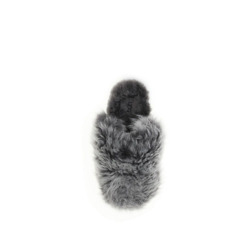 UGG Gray Leather Slippers