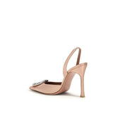 Amina Muaddi Multicolor Calf Leather Bos Taurus High Heel Pumps