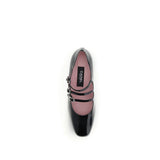 Carel Paris Gold Calf Leather Bos Taurus Mid Heel Pumps