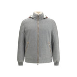 Brunello Cucinelli Gray Wool Full-Length Jacket
