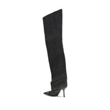Diesel Black Fabric Over The Knee