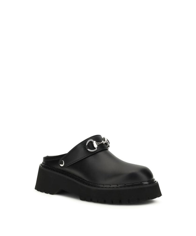 Gucci Black Leather Mules
