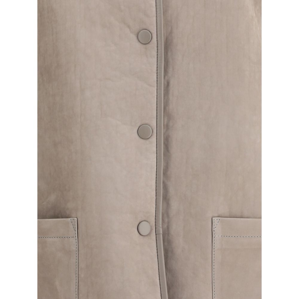 Giorgio Armani Gray Calf Leather Bos Taurus Clothing