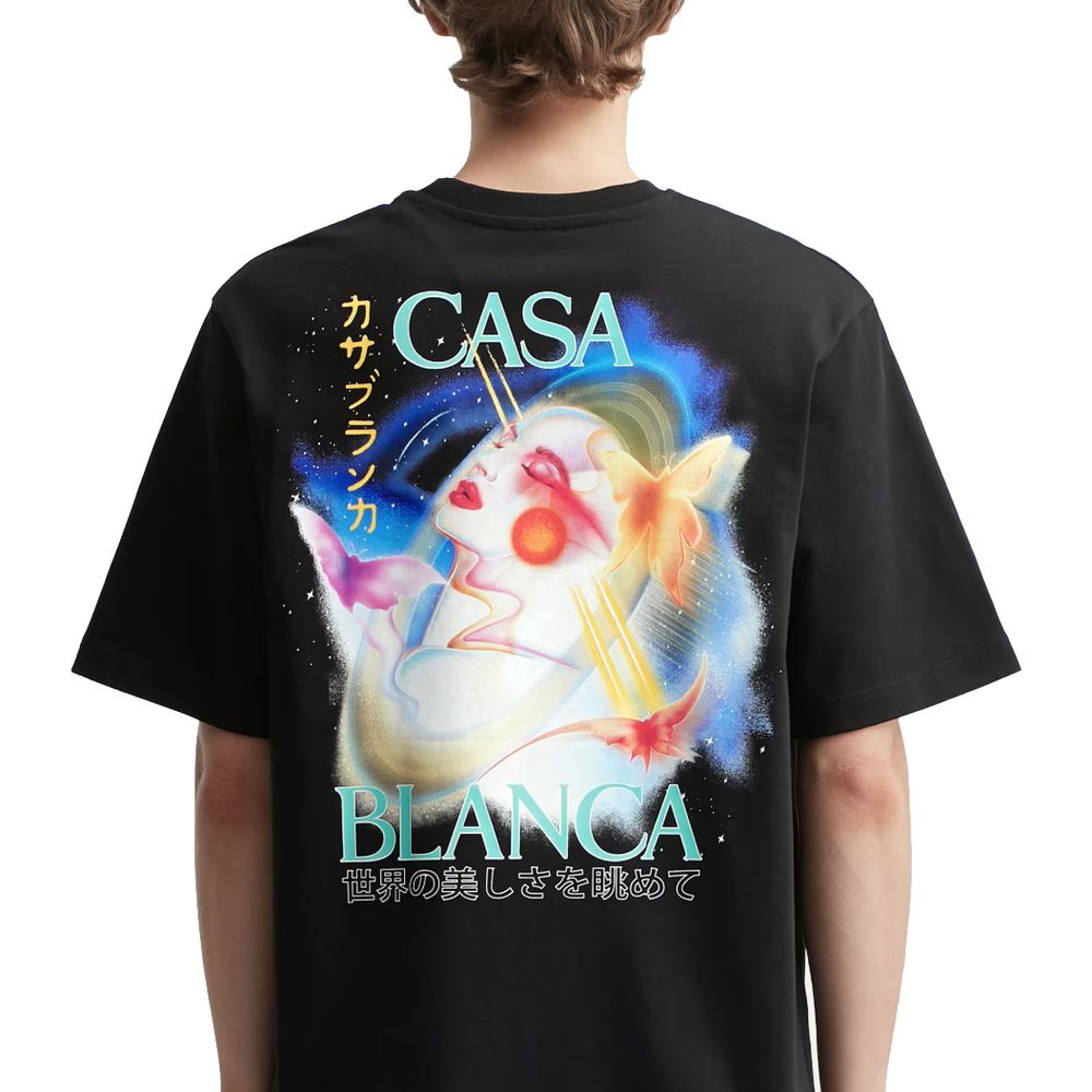 Casablanca Black Cotton T-Shirt