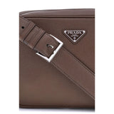Prada Brown Calf Leather Bos Taurus Shoulder Bag