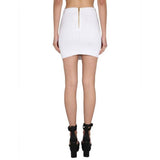 Balmain White Polyester Mini Skirt